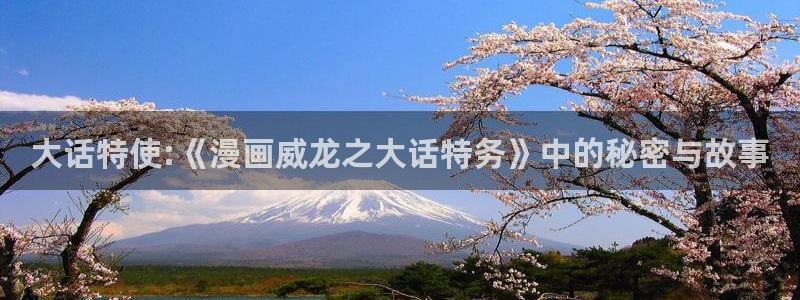 风车漫画的软件下载：大话特使:《漫画威龙之大话特务》中的秘密与故事